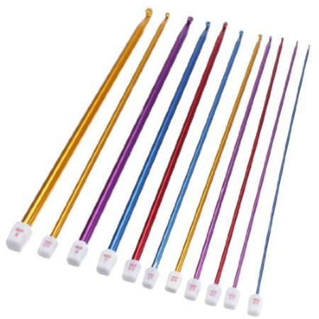 CUTEDIY 11-Pack Crochet Needles 2mm - 8mm Aluminium Crochet Hook Kit for Beginner